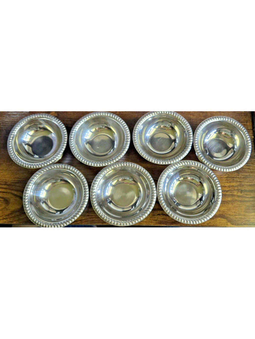Vollrath 48003 3 1/2 oz Footed Sherbet Dish Stainless Steel Lot of 7 China